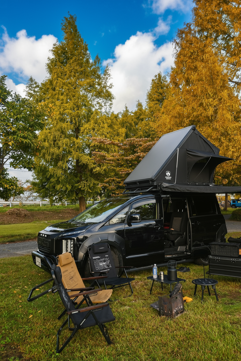 美化后的竖屏露营场景